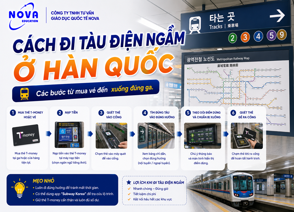 cách đi tàu điện ngầm ở Hàn Quốc