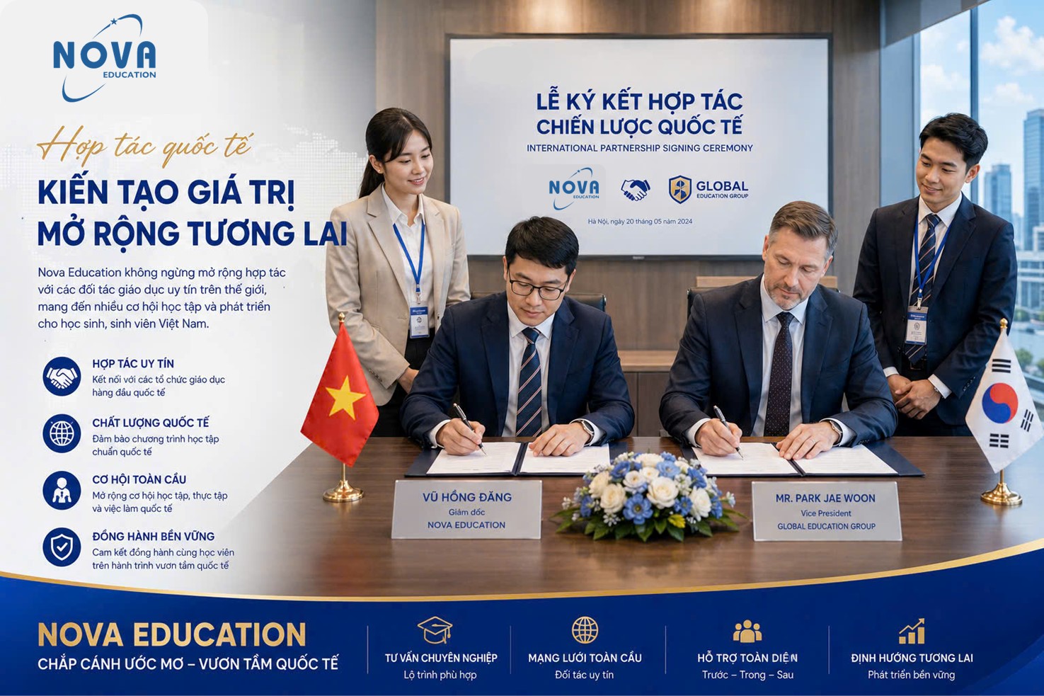 Nova Education hợp tác với đối tác trường Hàn Quốc