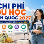 Tổng hợp chi phí du học Hàn Quốc 2027 gồm học phí, hồ sơ, vé máy bay, ký túc xá và sinh hoạt phí.