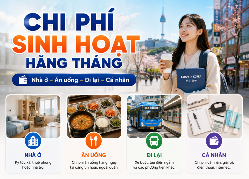Chi phí sinh hoạt ở Hàn Quốc