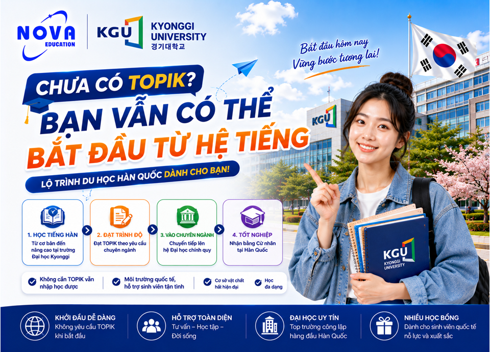 Du học hàn quốc chưa có topik bạn vẫn có thể bắt đầu bằng hệ tiếng