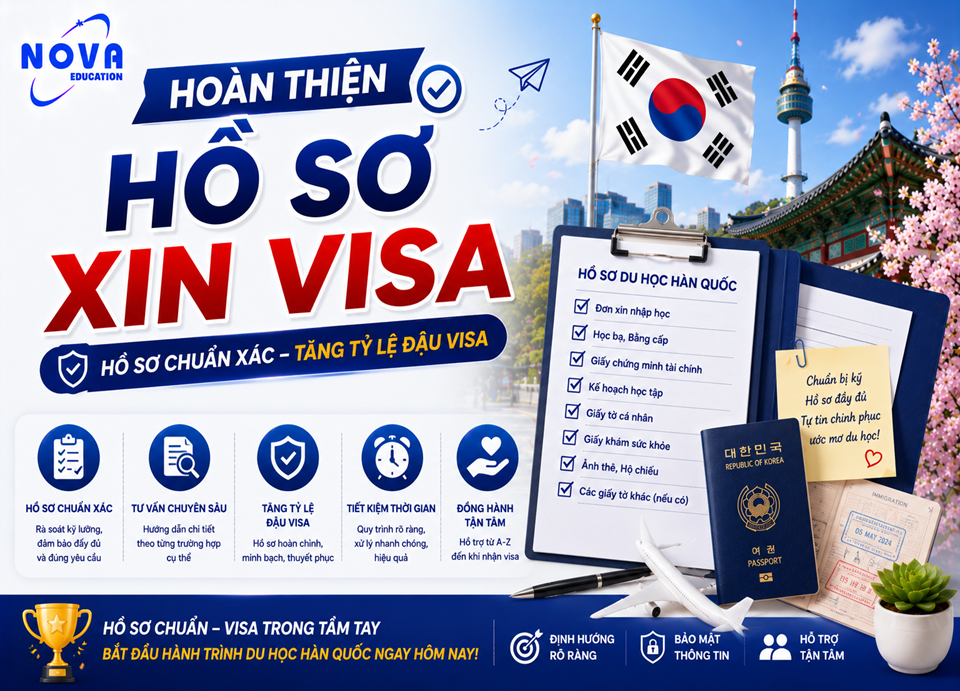 Hoàn thiện hồ sơ du học hàn quốc