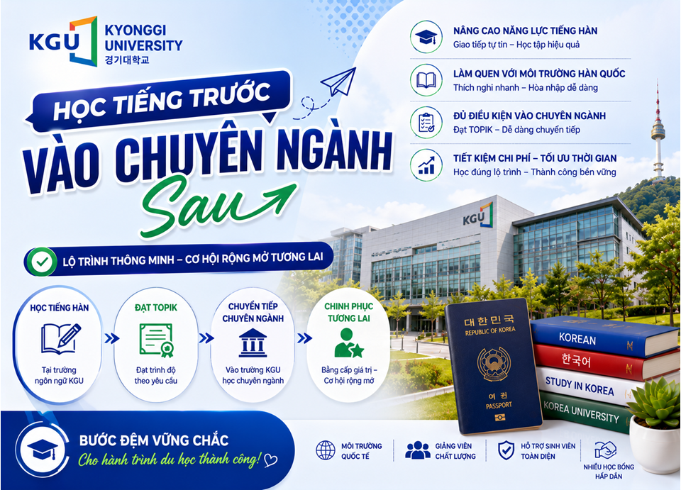 Học hệ tiếng trước xong vào chuyên ngành