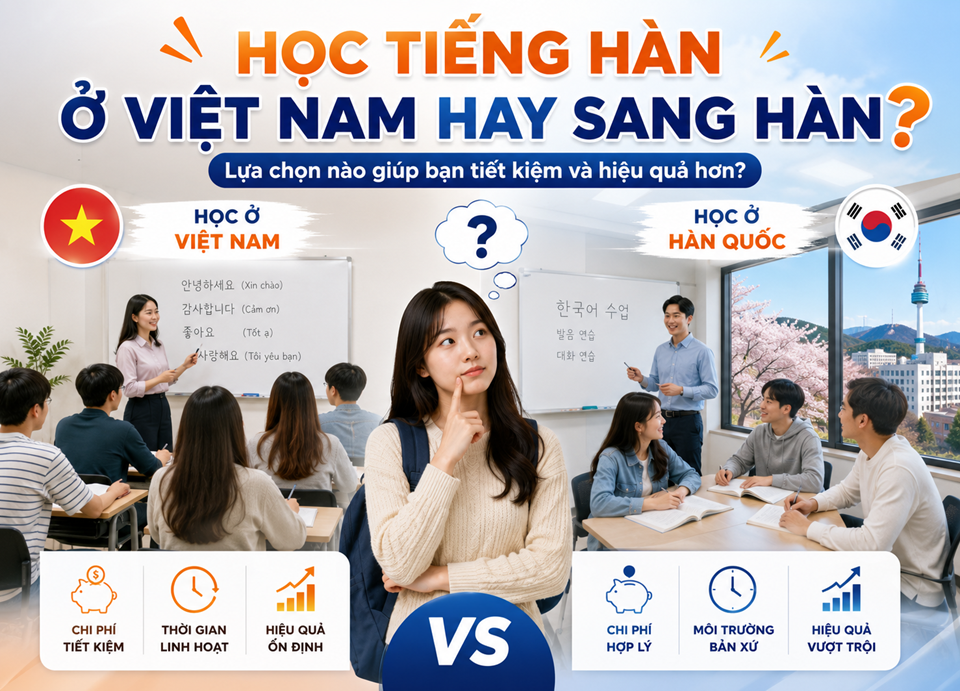 Nên học tiếng Hàn ở Việt Nam hay sang Hàn Quốc học