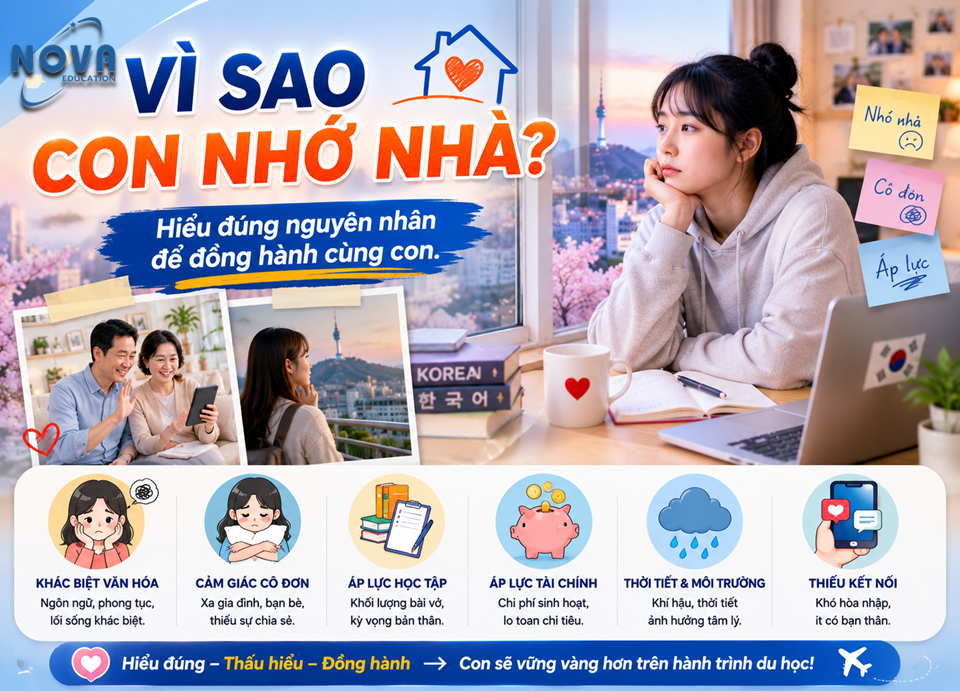 Vì sao con nhớ nhà khi du học Hàn Quốc