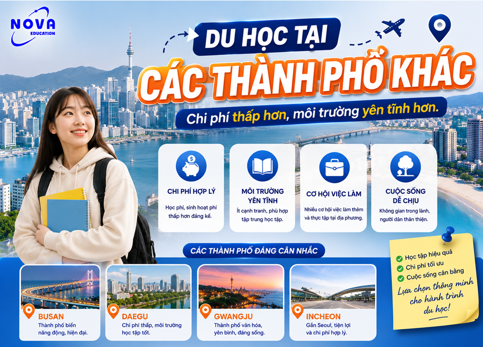 du học Hàn Quốc nên chọn Seoul hay các thành phố khác. lựa chọn thanh pho khac