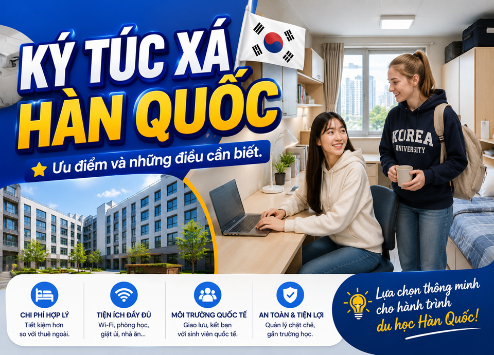 du học Hàn Quốc nên ở ký túc xá hay thuê nhà ngoài_Ký túc xá hàn quốc