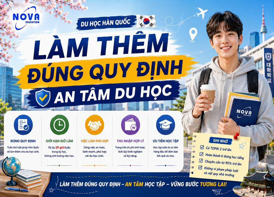 làm thêm đúng quy định an tâm du học